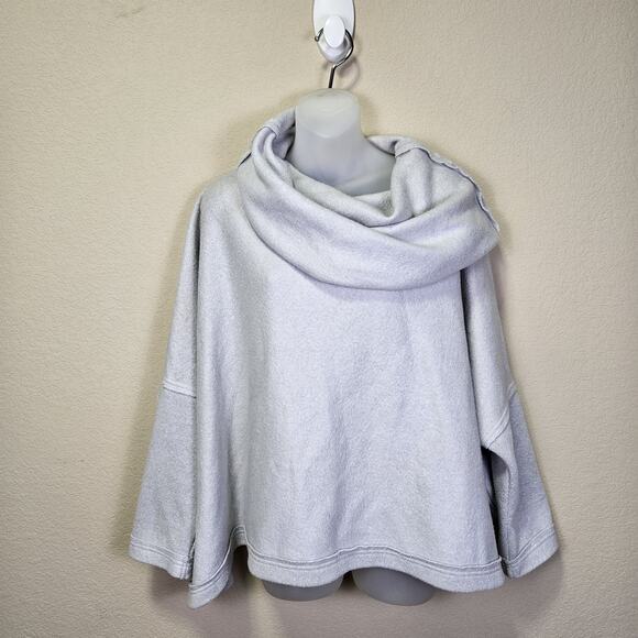 Free People Huntington Oversized Pullover Womens S Cowl Neck Sweatshirt Tulip - Picture 1 of 16